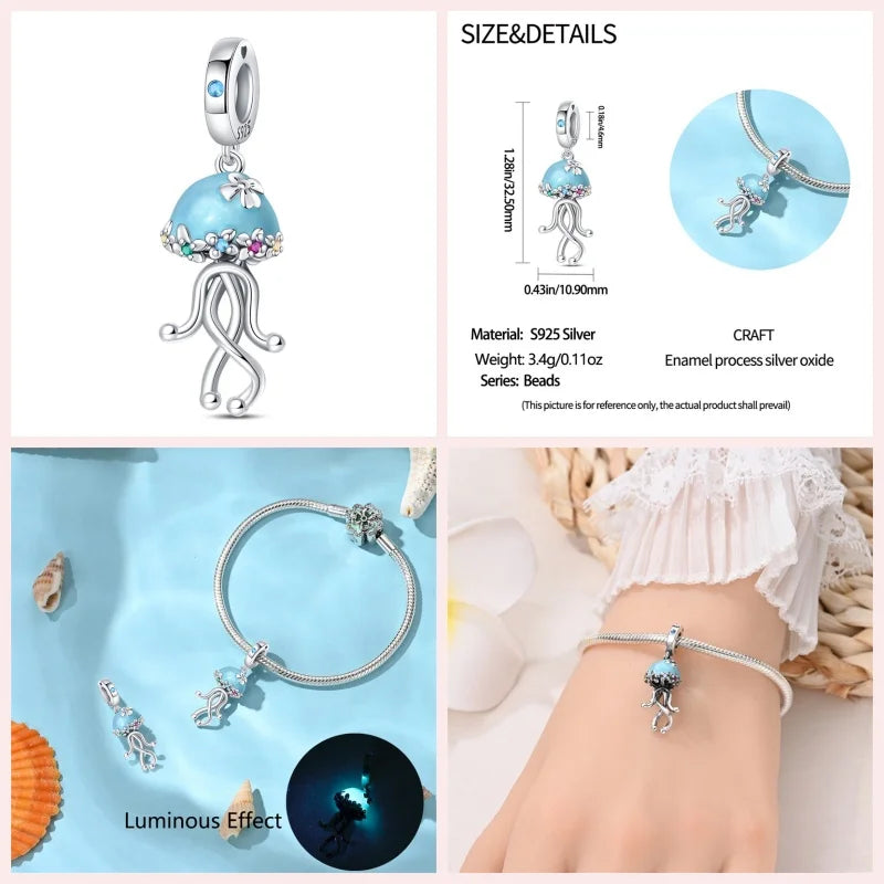 Ocean Series 925 Sterling Silver for Pandora Bracelet