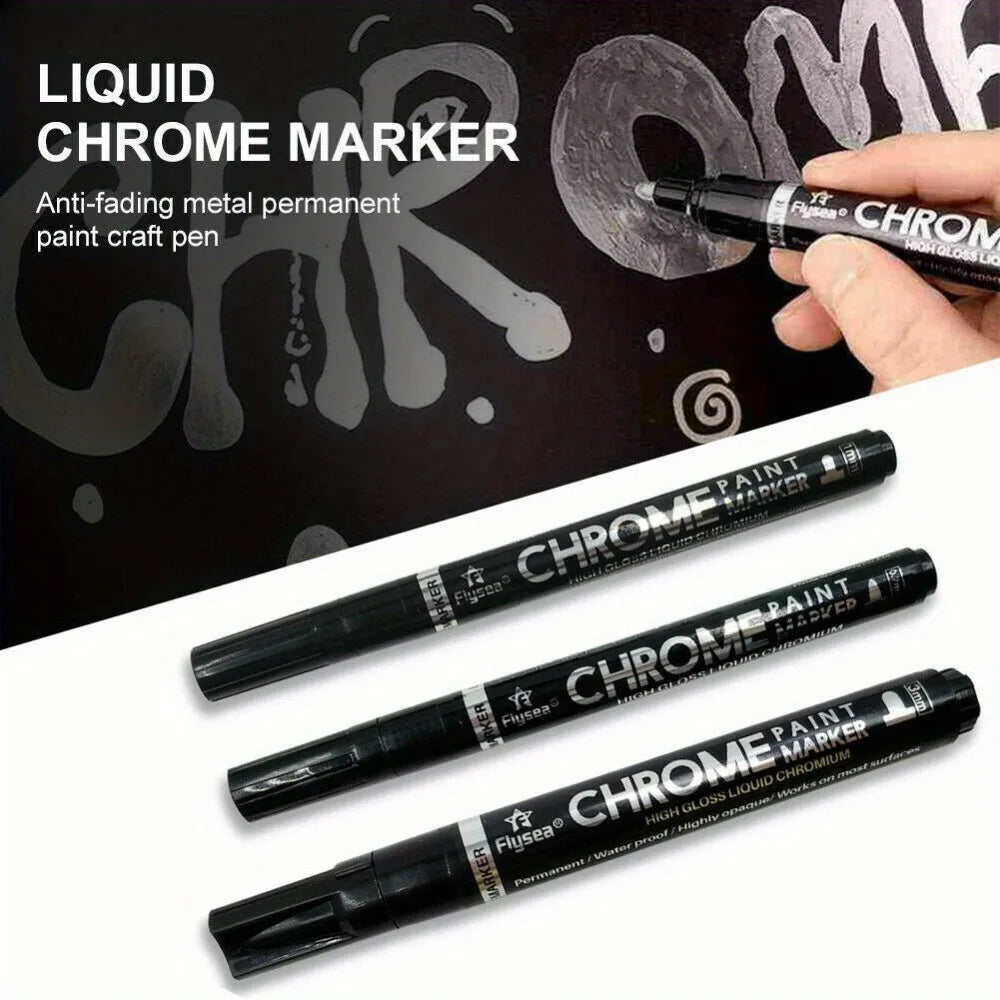 Silver Liquid Mirror Chrome Marker Pens