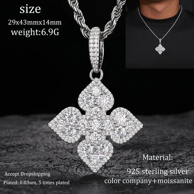 Unisex S925 Scorpion Pendant Iced Out Moissanite