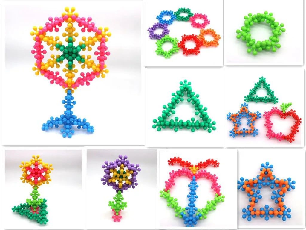 600 Pcs of Hexagonal Plastic Beads