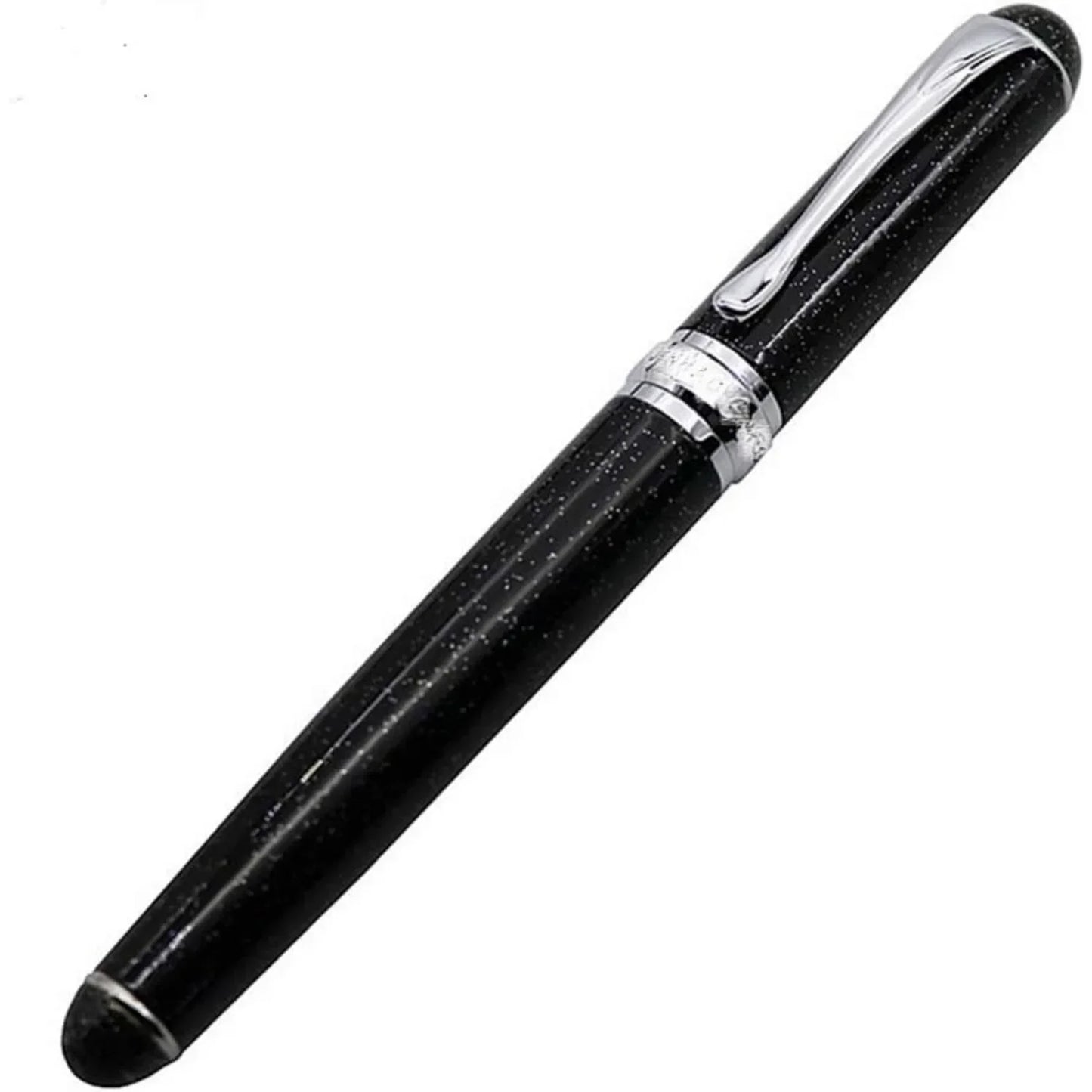Black Glitter Fountain Pen, Refillable