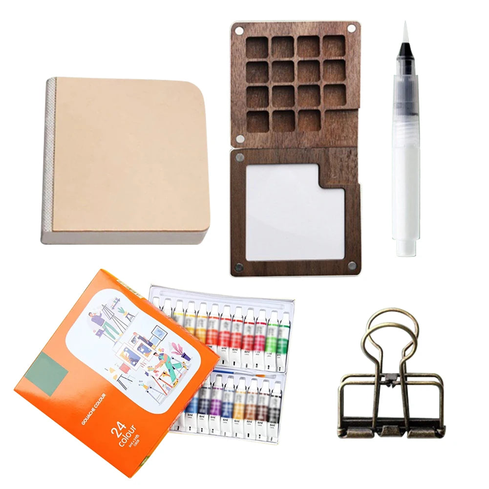 Travel Paint Palette Pocket Artist Watercolor Set