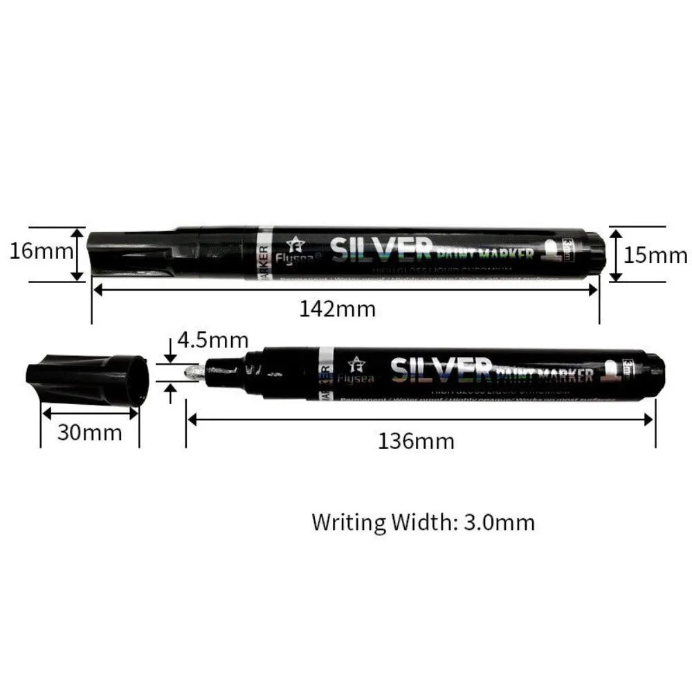 Silver Liquid Mirror Chrome Marker Pens