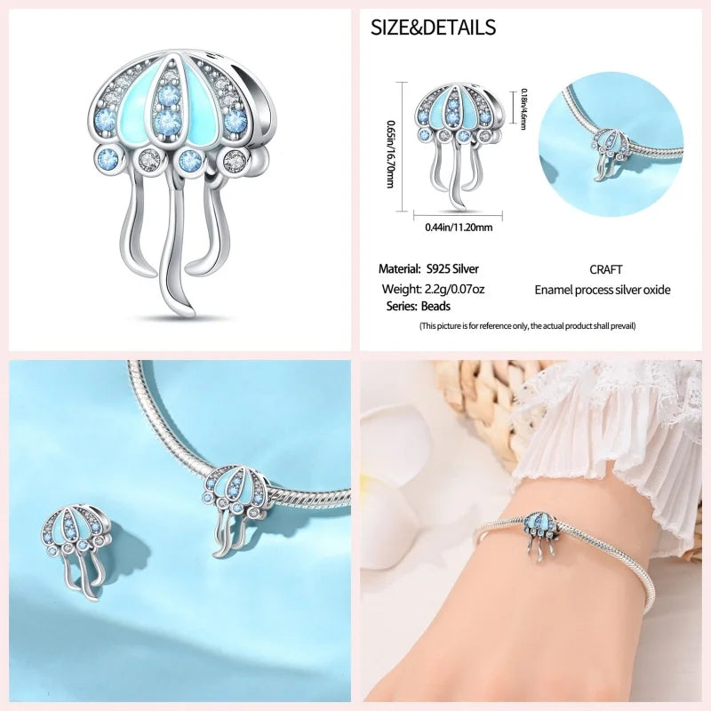 Ocean Series 925 Sterling Silver for Pandora Bracelet