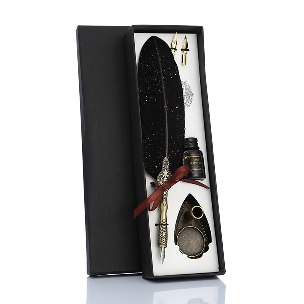 Retro Calligraphy Feather Dip Pen
