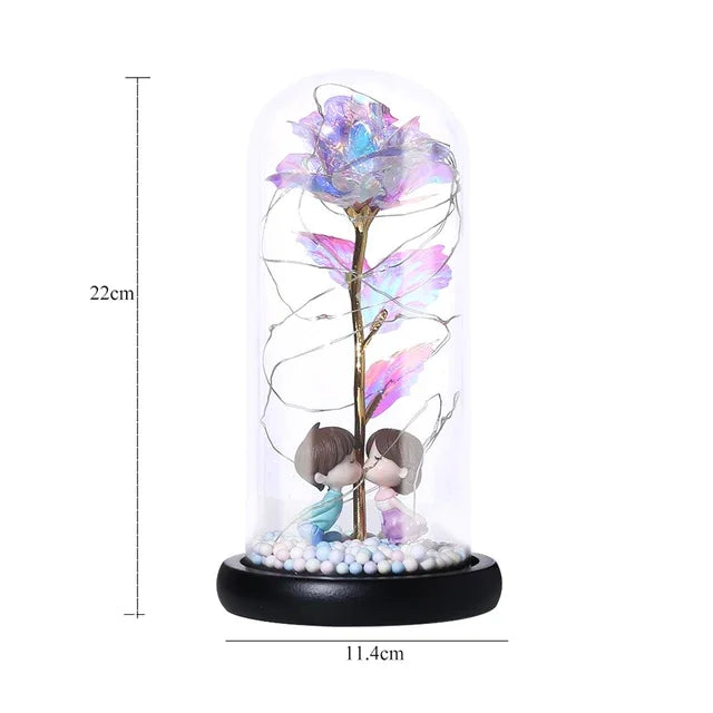 Eternal Rose Beauty Led Lights W/Glass Cover
