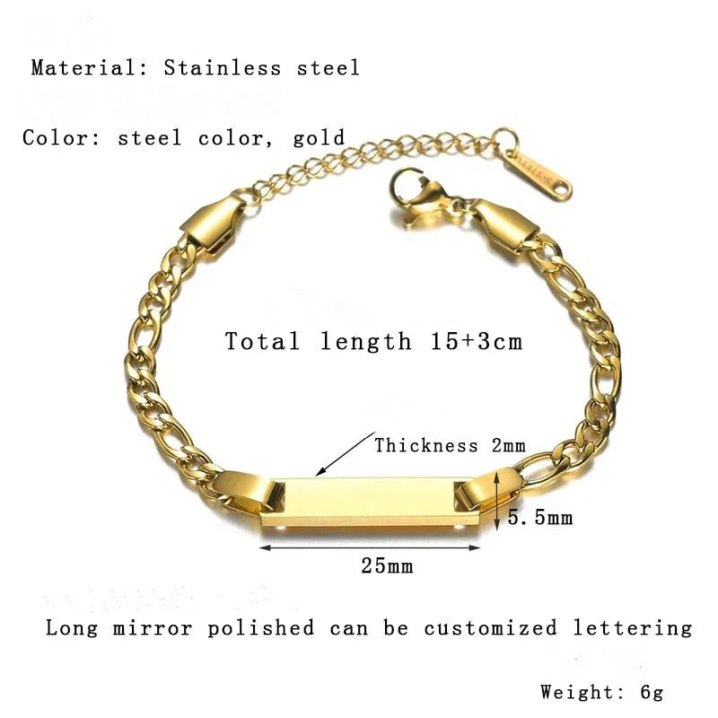 Custom Newborn Engraved ID Bracelet