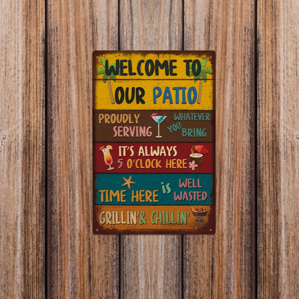 Retro Cocktail Metal Tin Sign