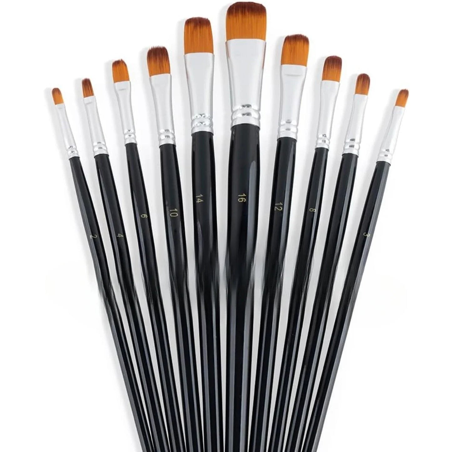 Round Paint Brush Set for Watercolor, Acrylic, Ink and More