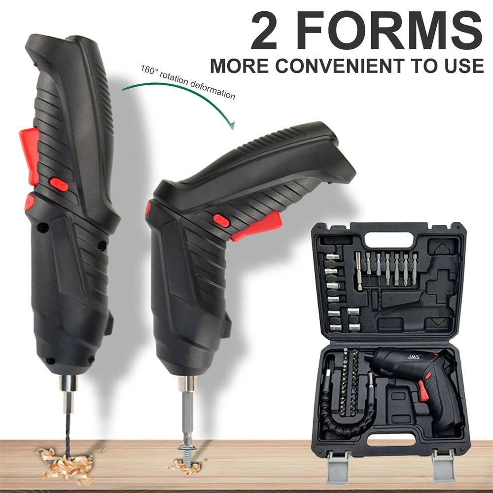 4.2V Cordless Electric Screwdriver Drill 74pcs Rechargeable