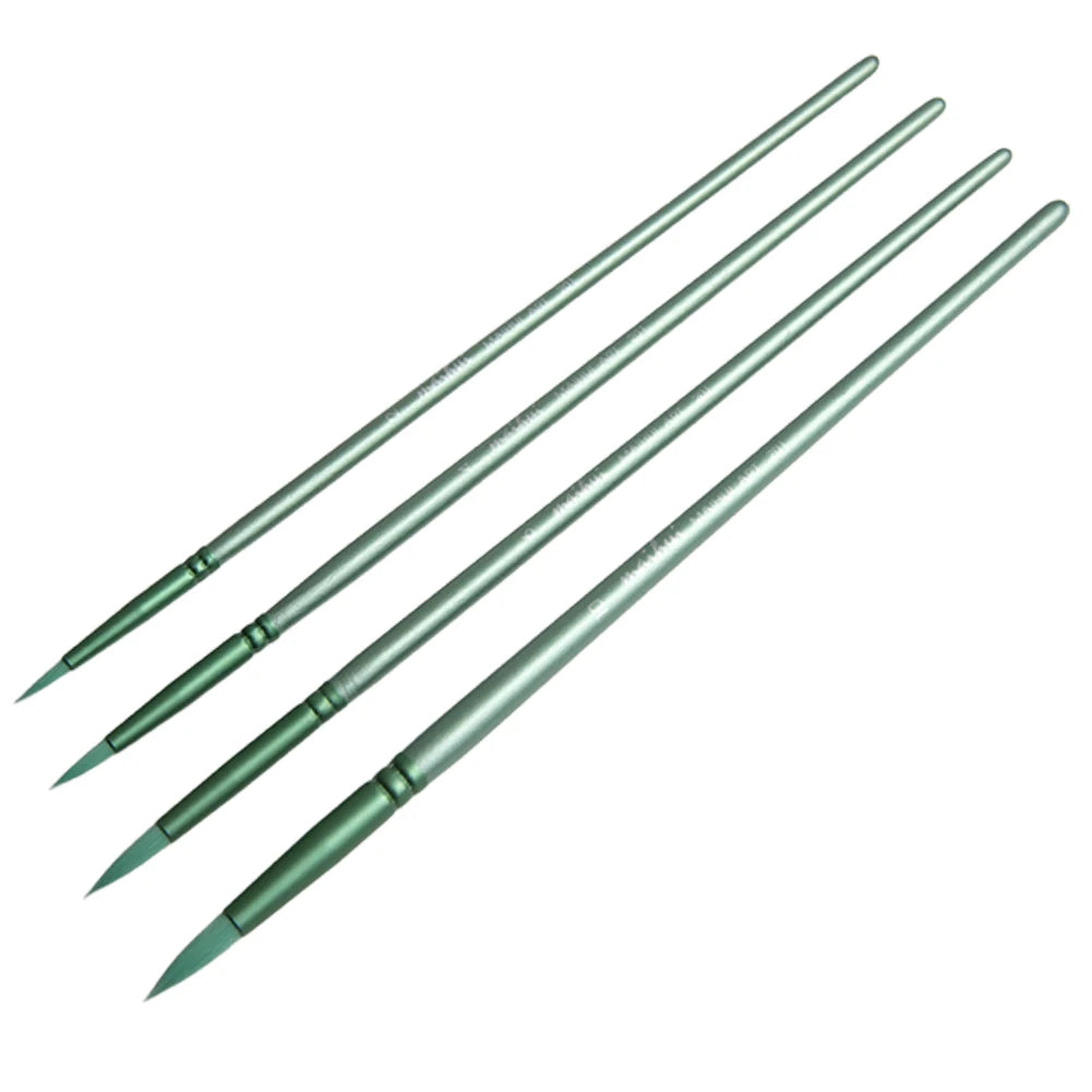 Watercolor Paint Brushes, Wooden Handle, Nylon Hair Flat Head