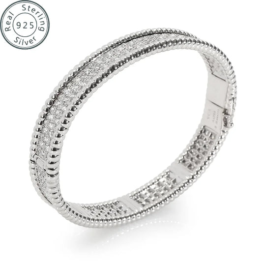 925 Sterling Silver Cubic Zirconia Bangle Bracelet