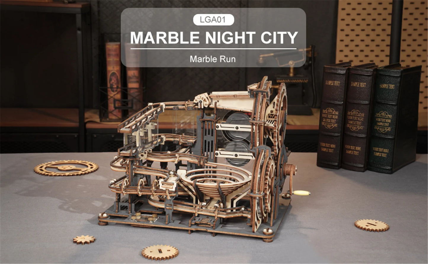 Marble Run Set 5 Kinds 3D Wooden Puzzle DIY