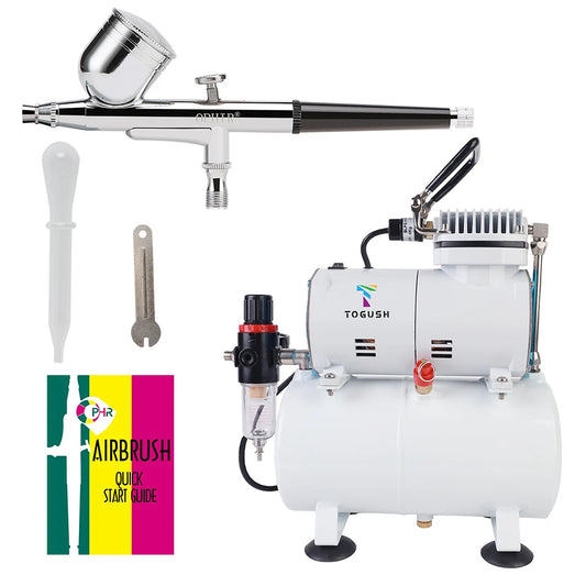 Gravity Dual-Action Airbrush Gun Kit Air Compressor