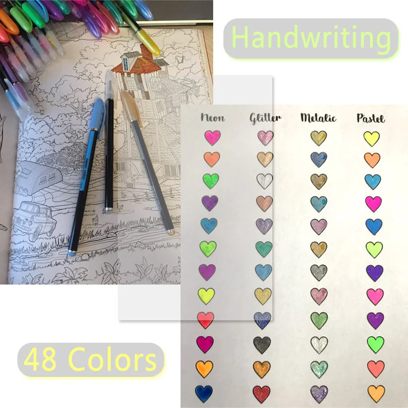 48 Colors Sketch Pen Marker Painting, Drawing, Stationery