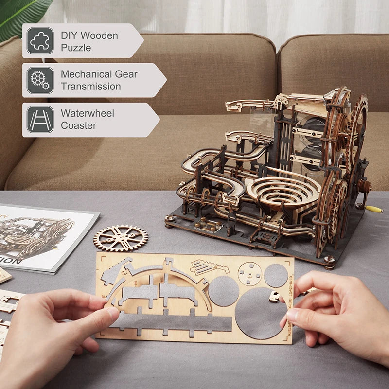Marble Run Set 5 Kinds 3D Wooden Puzzle DIY
