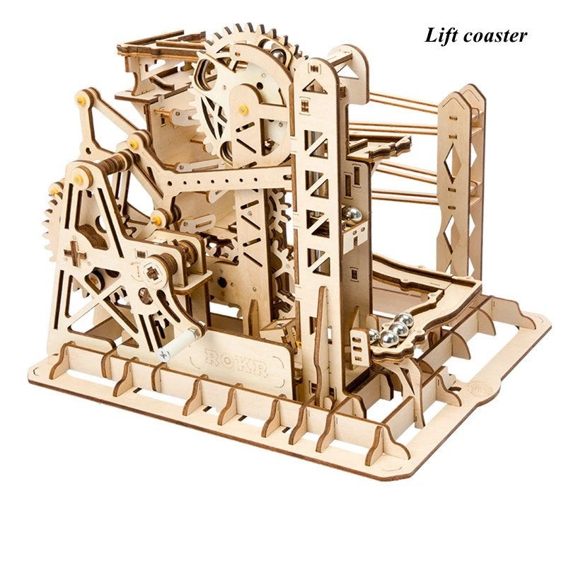 Marble Run Set 5 Kinds 3D Wooden Puzzle DIY