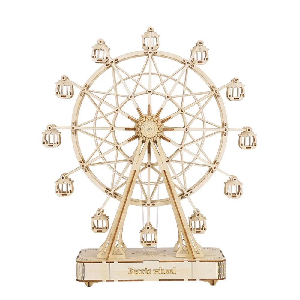 232pcs Rotatable DIY 3D Ferris Wheel Wooden Model