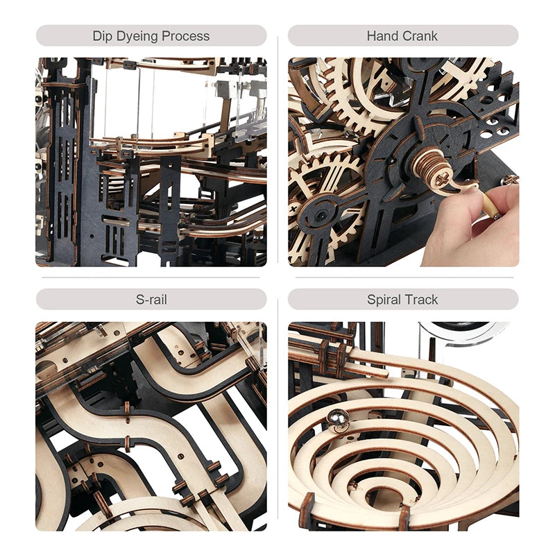 Marble Run Set 5 Kinds 3D Wooden Puzzle DIY