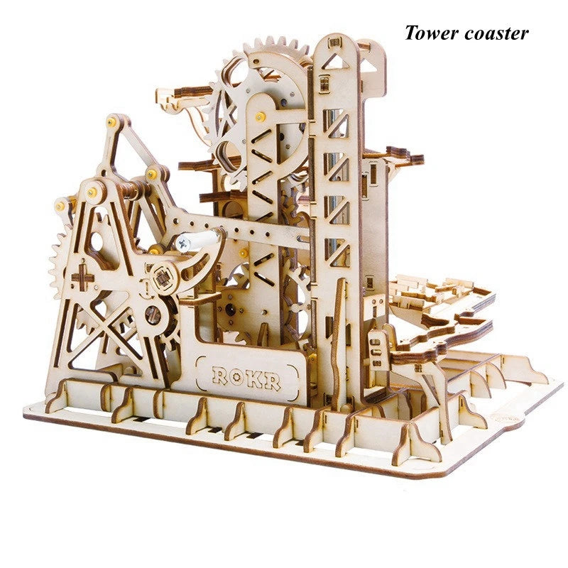 Marble Run Set 5 Kinds 3D Wooden Puzzle DIY
