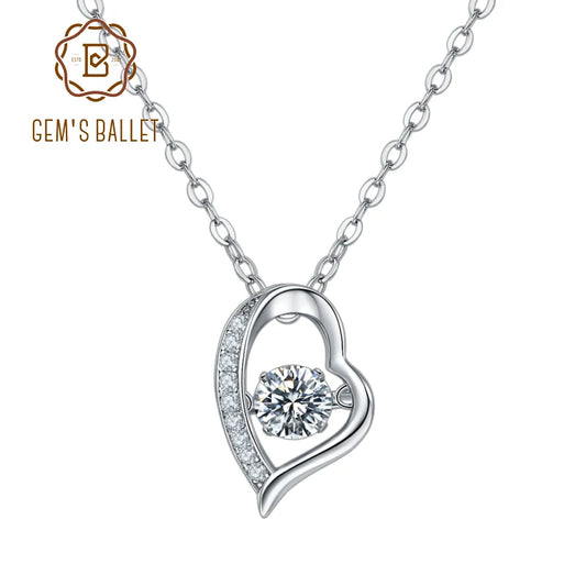 925 Sterling Silver Moissanite 0.5Ct Dancing Diamond