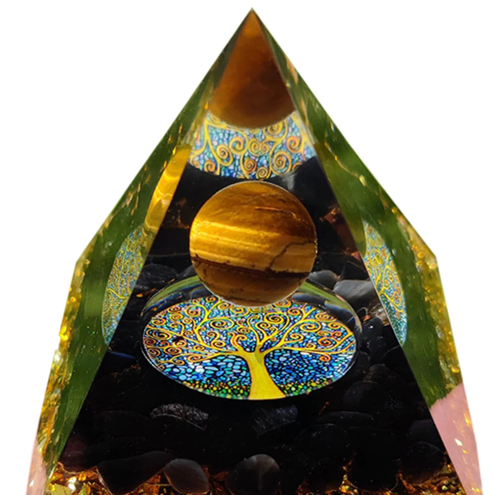 Energy Healing Stone Crystal Orgonite Energy Pyramid