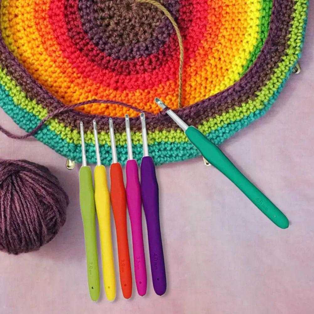 Colorful Aluminum Crochet Hooks Kit with Storage Bag