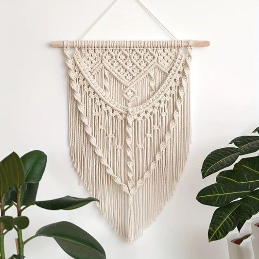 Handmade Woven Tapestry, Bohemian Macrame