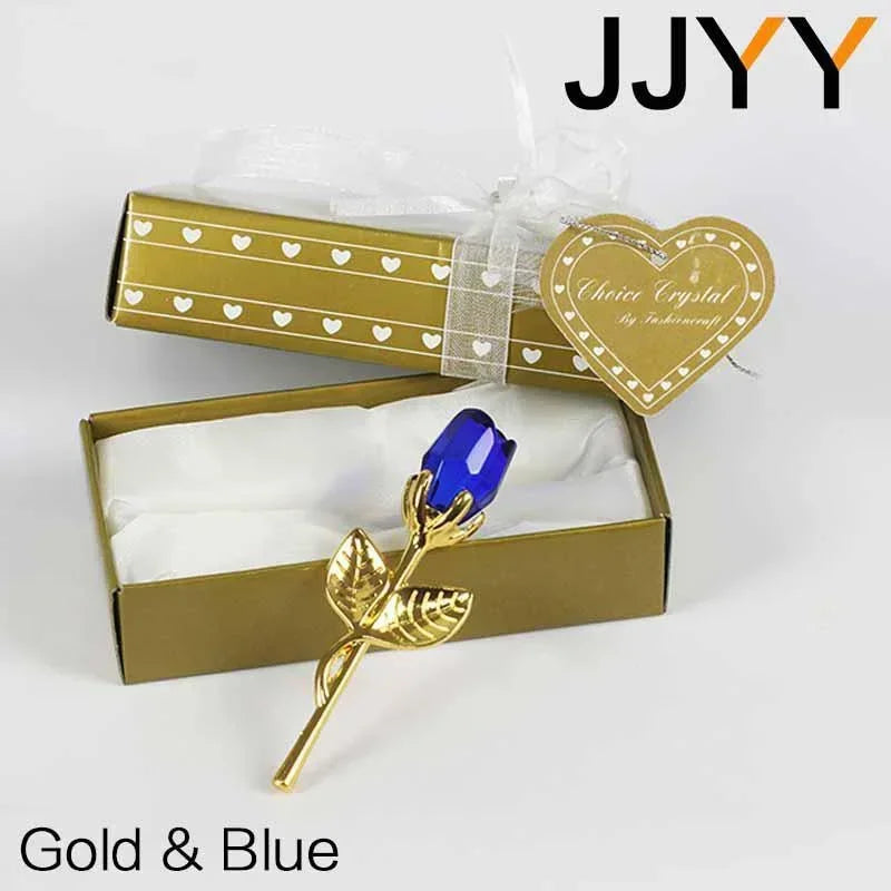 JJYY Glass Crystal Rose Valentine's Day Gift