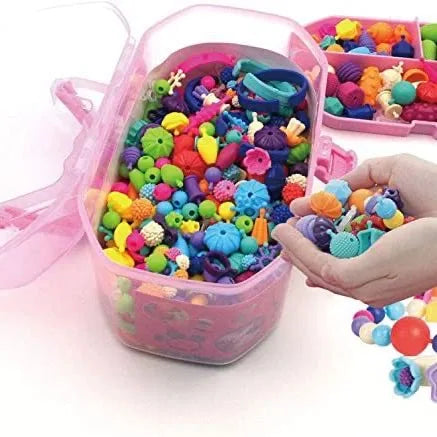 Jewelry DIY Set Beaded Toy Necklace, Bracelet, Ring,