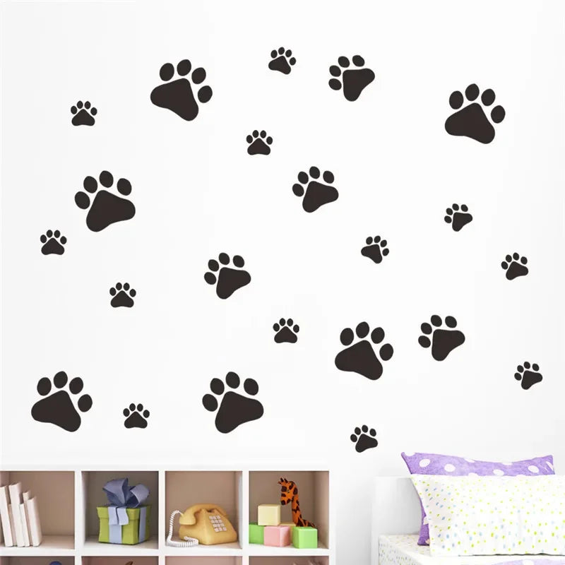 Cute Dog footprints/Wall Stickers, home decor/kids rooms