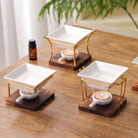 Ceramic Essential Oil Burner Fragrance Warmer Tealight Candle Holder