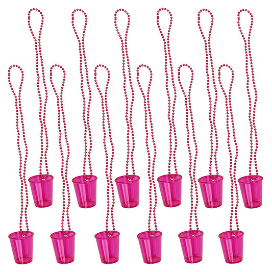 12Pcs Bridal Shot Chain Bead Necklace Set