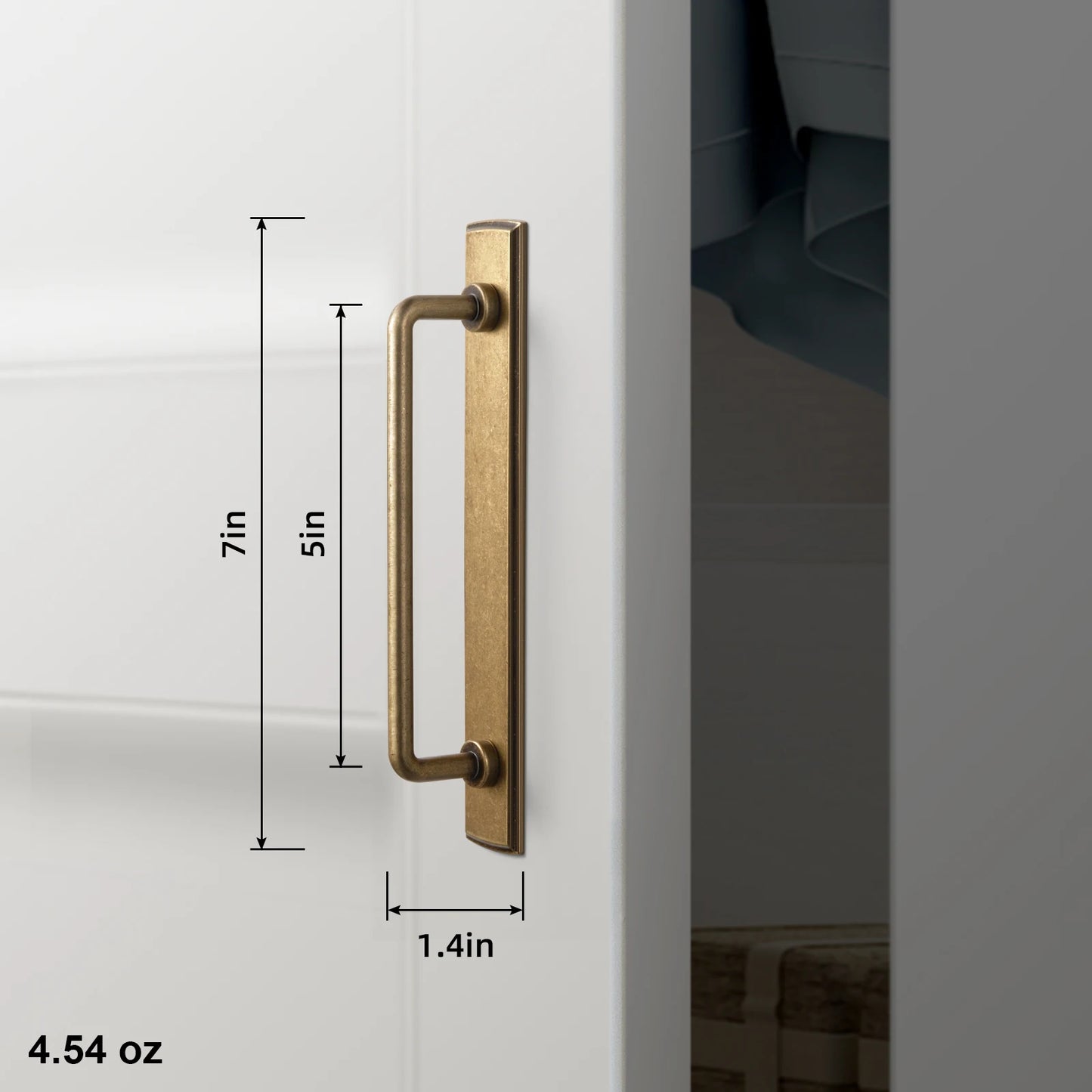 Brass Handle with Backboard Vintage Cover Up
