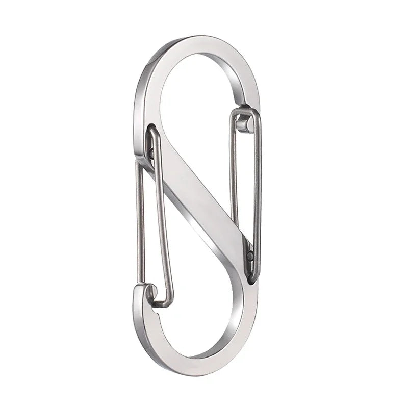 5Pcs S Type Stainless Steel Carabiner