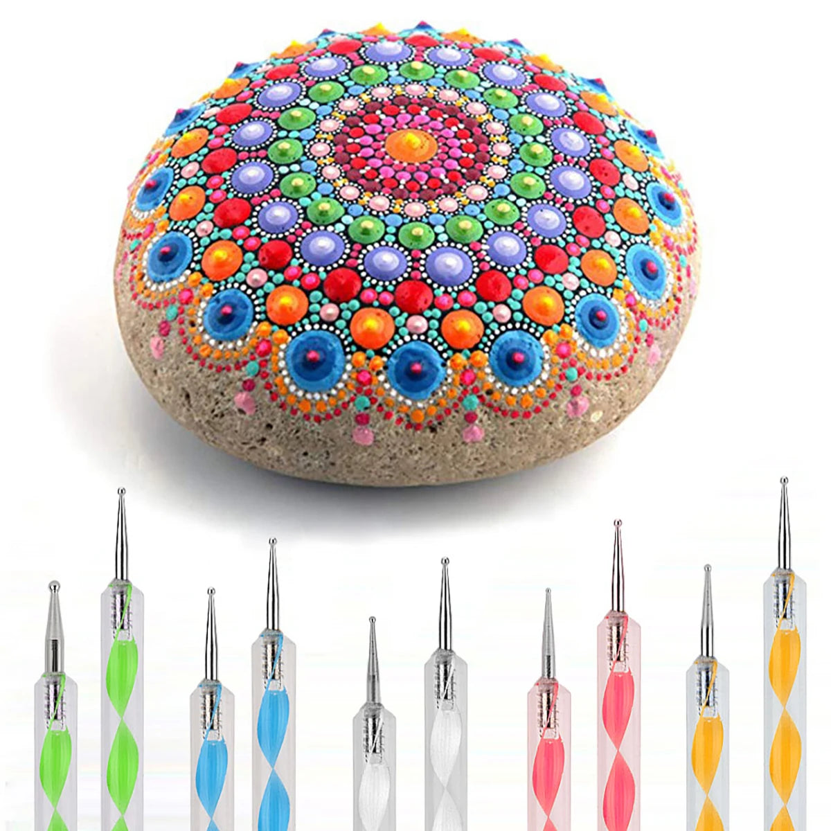 Mandala Dotting Stencil Tools, Stone, Book Painting