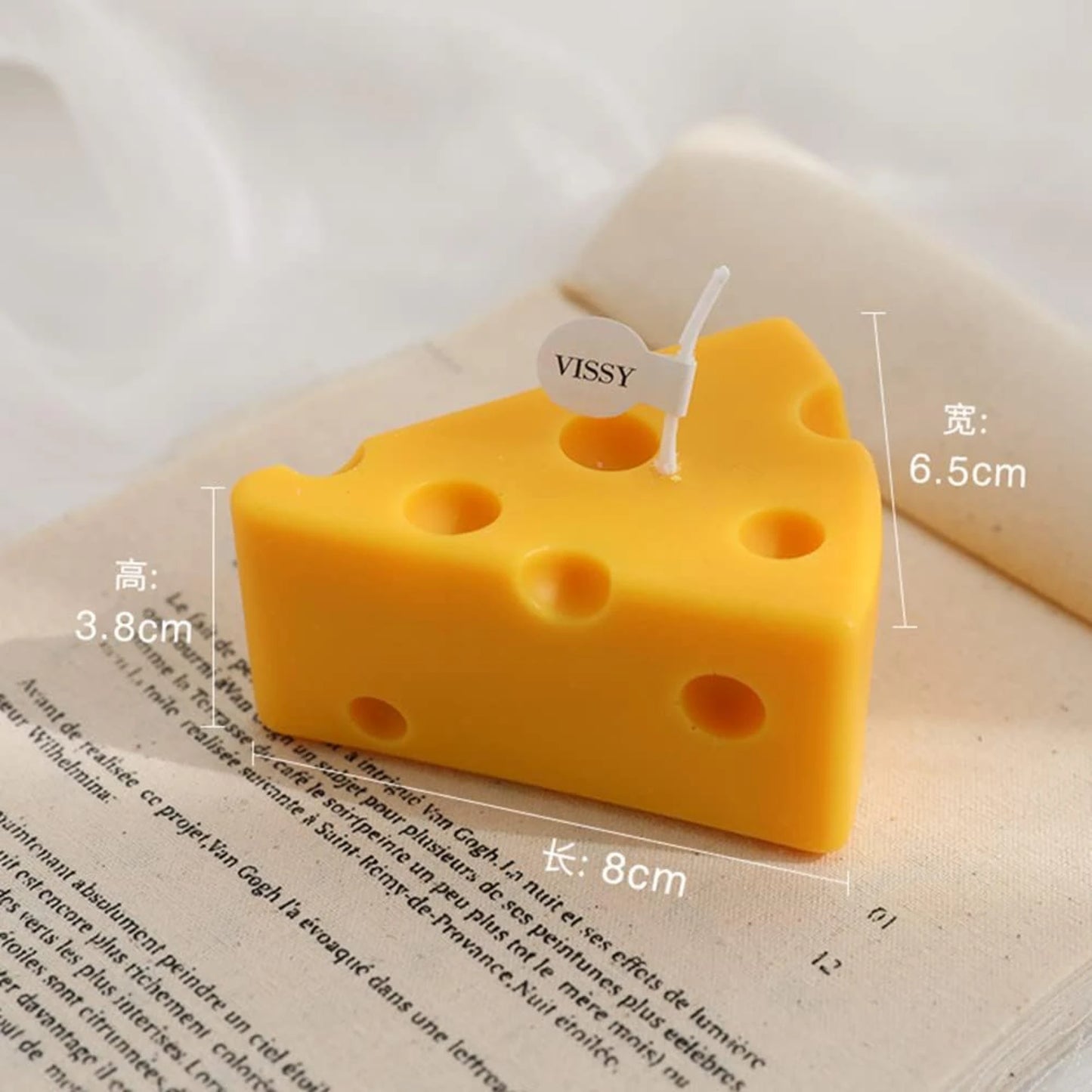 2-Pack Cheese Shaped Scented Soy Wax Candle