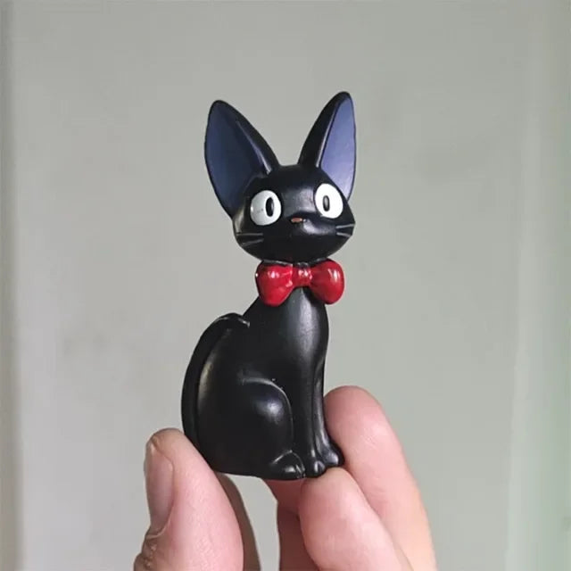 Cartoon Black/ White Cat Figurines Decoration