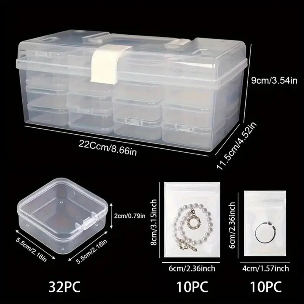 32 Grids Transparent Plastic Multifunctional Storage Box