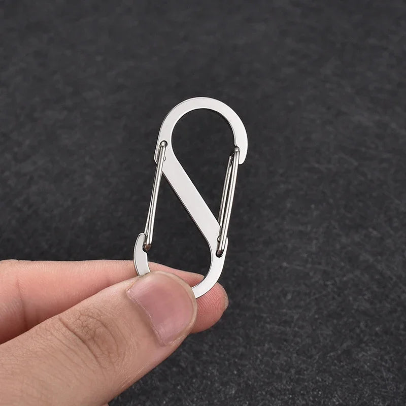 5Pcs S Type Stainless Steel Carabiner