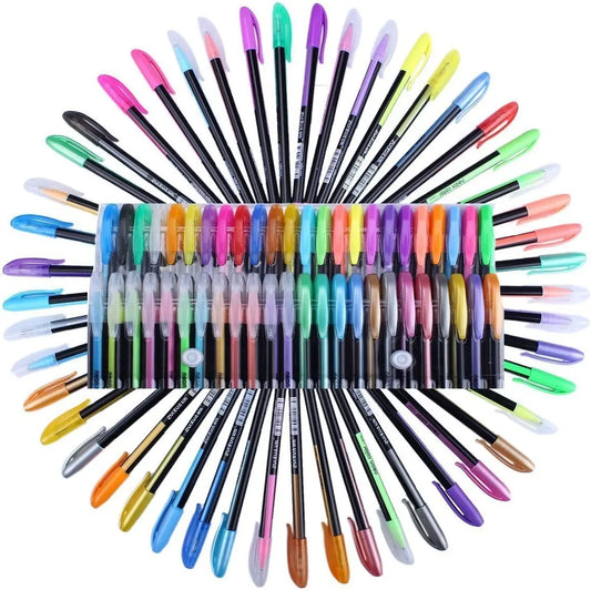 48 Gel Color Pens, Gel Ink Glitter Pen color Art Markers