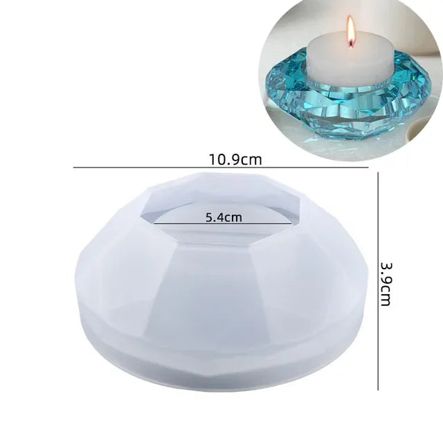 3D Lotus Candle Holder Silicone Mold for DIY Wax, Clay Epoxy Resin Craft