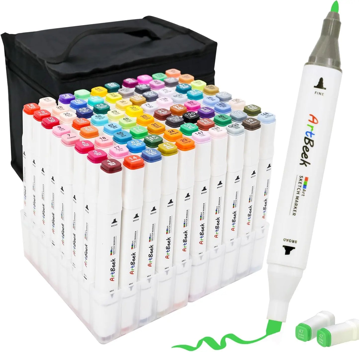 Alcohol Markers Dual Tip, Highlighter, Sketch Markers