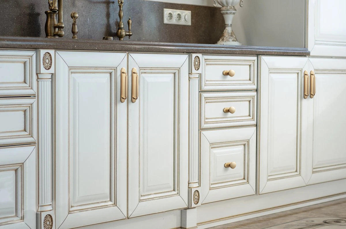 Brass Handle with Backboard Vintage Cover Up