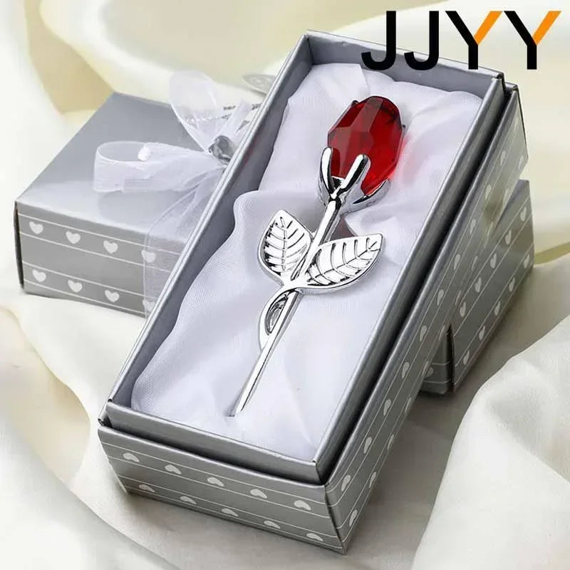 JJYY Glass Crystal Rose Valentine's Day Gift