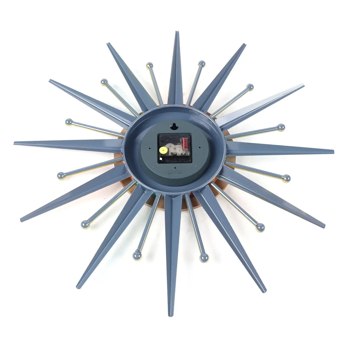 22 Inch Mid Century, Non-Ticking Wall Clock