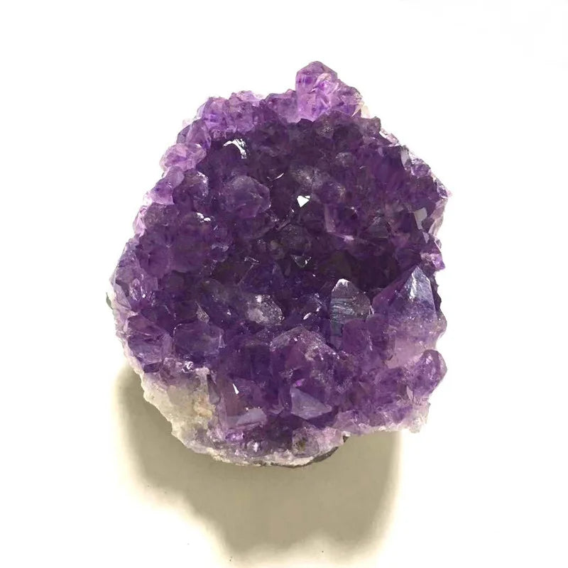 Natural Raw Purple Brazilian Amethyst Quartz Crystal Cluster