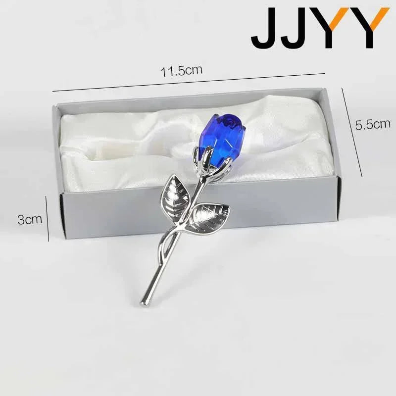 JJYY Glass Crystal Rose Valentine's Day Gift