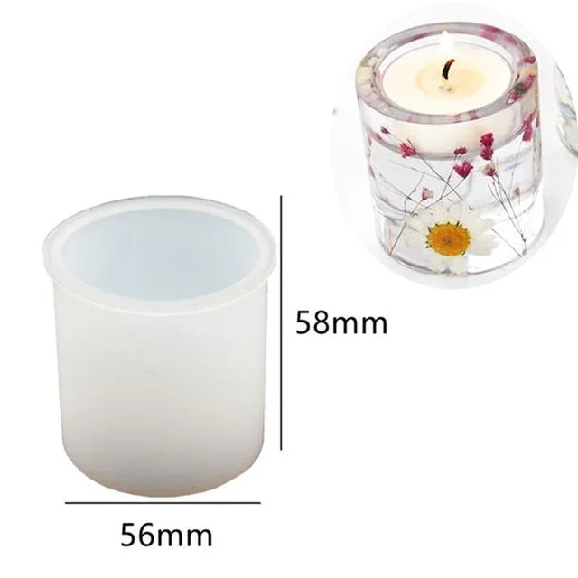 3D Lotus Candle Holder Silicone Mold for DIY Wax, Clay Epoxy Resin Craft