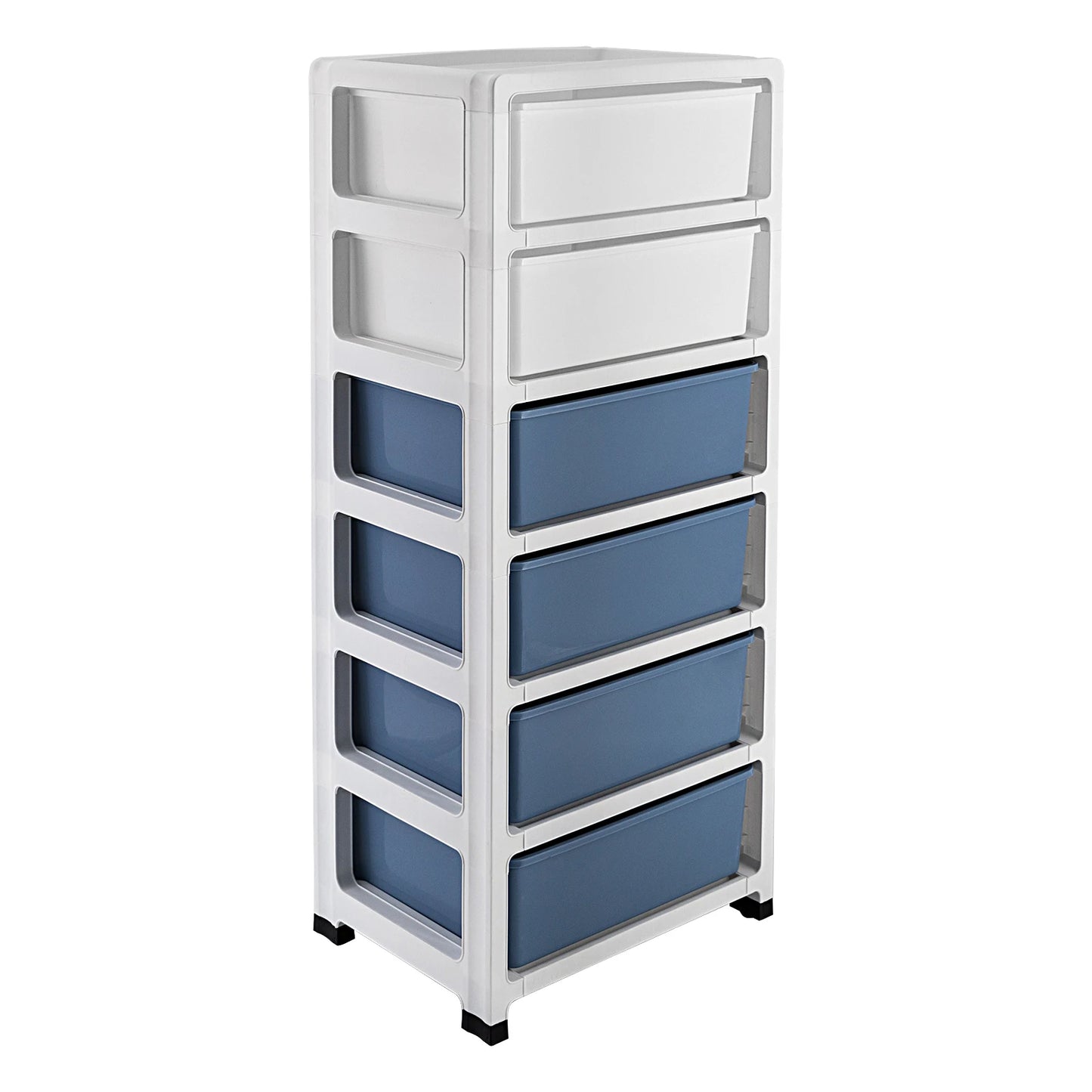 Plastic 6 Drawer Organizer w/Rollers